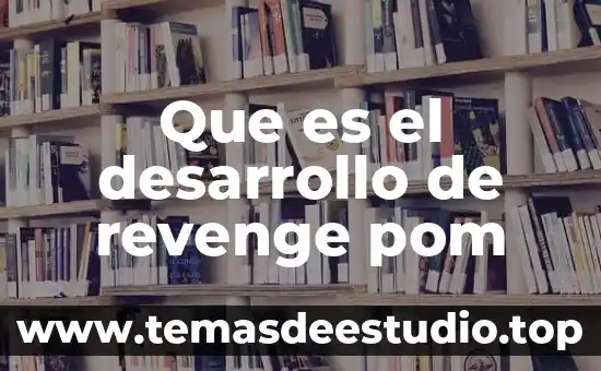 Que es la cultura de barrio 6 Que es el desarrollo de revenge pom