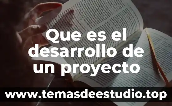 Que es el desarrollo de un proyecto
