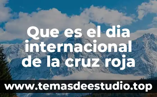 Adan Cruz lo que es mio 4 Que es el dia internacional de la cruz roja