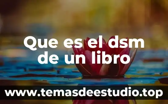 Que es el dsm de un libro