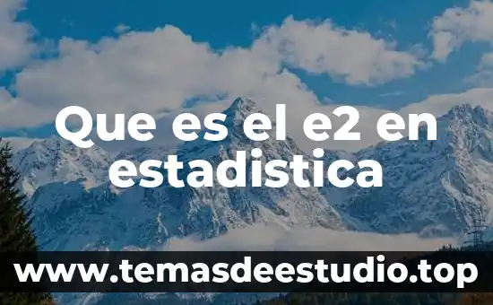 Qué es hipótesis alternativa en probabilidad y estadística 3 Que es el e2 en estadistica