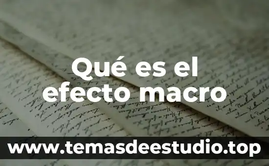 Qué es el efecto macro
