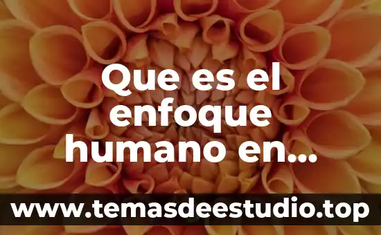 Que es el enfoque humano en urbanismo