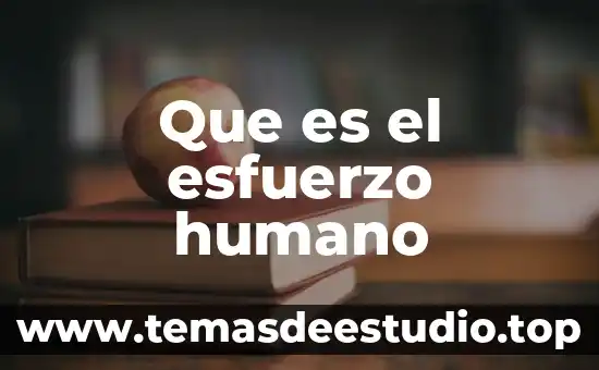 Que es el esfuerzo humano