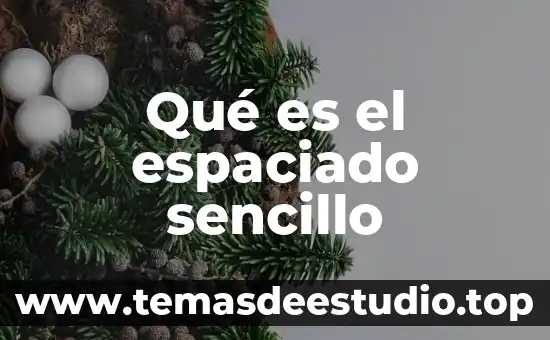 Qué es el espaciado sencillo