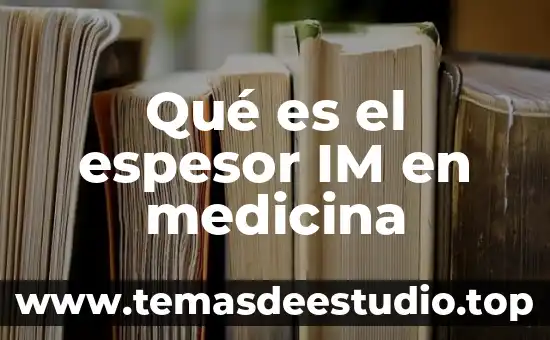 Qué es MNB en medicina 8 Qué es el espesor IM en medicina
