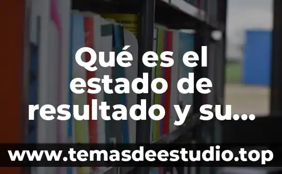 Qué es el estado de resultado y su autor