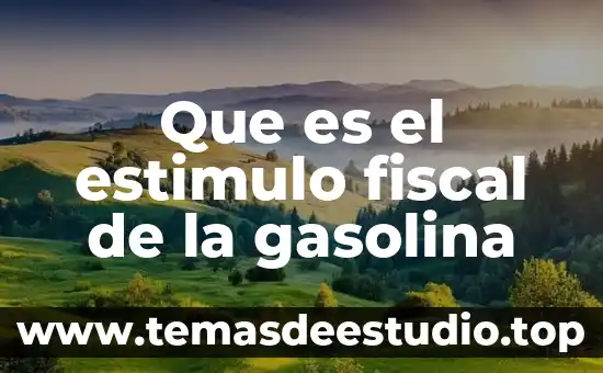 Qué es el estímulo personal 5 Que es el estimulo fiscal de la gasolina