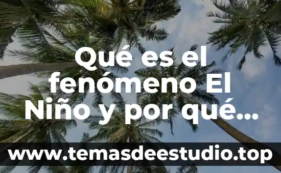 Qué es el fenómeno El Niño y por qué se origina