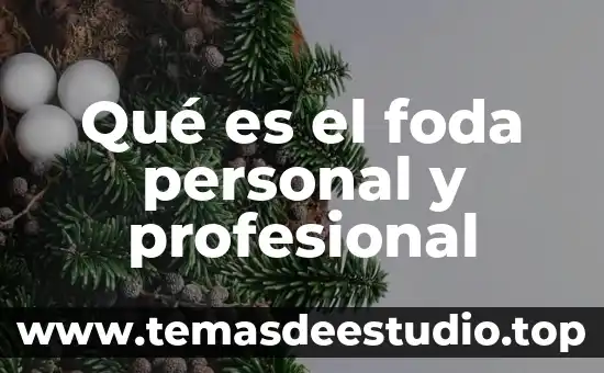Qué es el foda personal y profesional