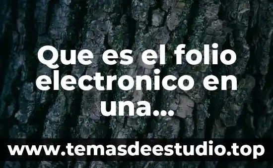Que es la amsa atomica de un elemento 7 Que es el folio electronico en una transferencia