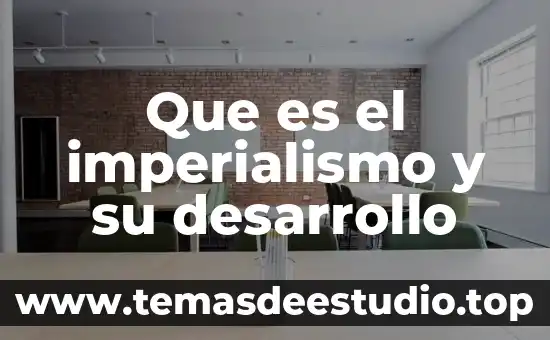 Que es el imperialismo y su desarrollo