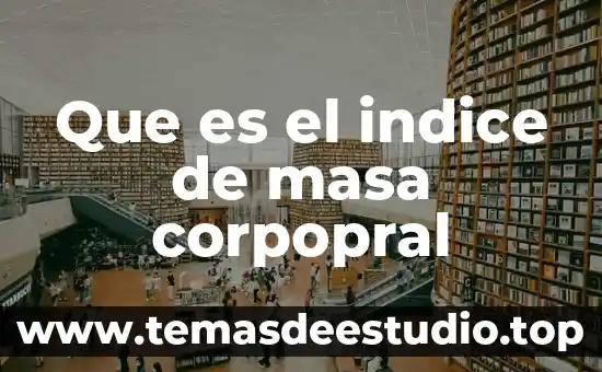 Que es notacion en un indice 8 Que es el indice de masa corpopral