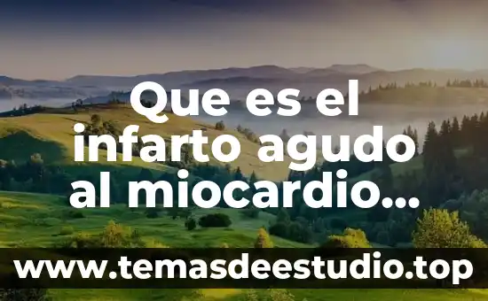 Qué es el estrés agudo concepto corto 6 Que es el infarto agudo al miocardio segun la oms
