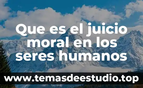 Que es el juicio moral en los seres humanos