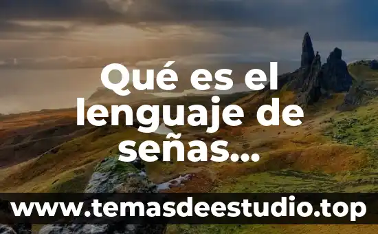 Lenguaje de señas que es 5 Qué es el lenguaje de señas mexicanas