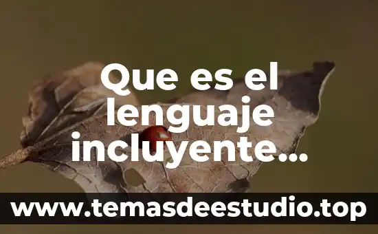 Que es el lenguaje incluyente inmujeres