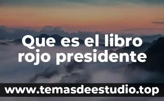 Que es el libro rojo presidente