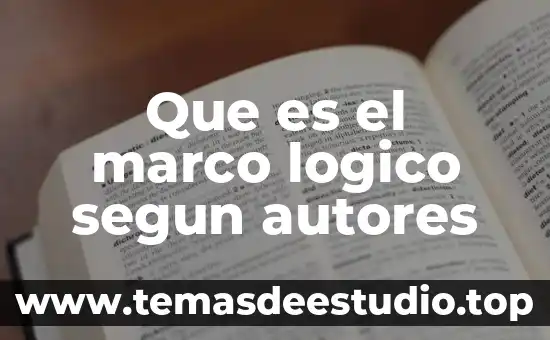 Que es el marco logico segun autores