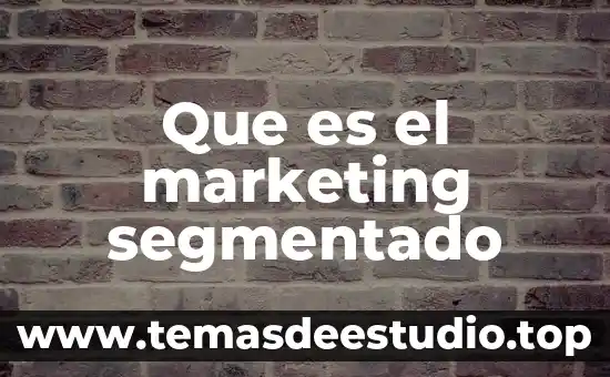 Que es offline en marketing 3 Que es el marketing segmentado