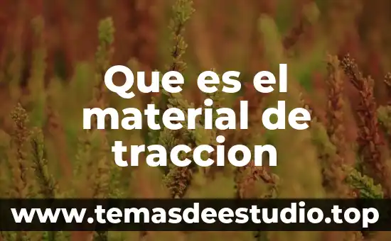 Que es energia tracción animal 5 Que es el material de traccion