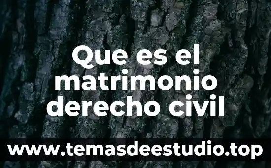 Qué es el matrimonio concepto jurídico 8 Que es el matrimonio derecho civil