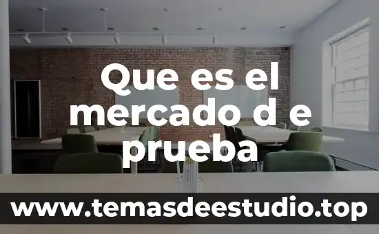 Que es delimitar el mercado 4 Que es el mercado d e prueba