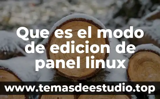 Que es el modo de edicion de panel linux