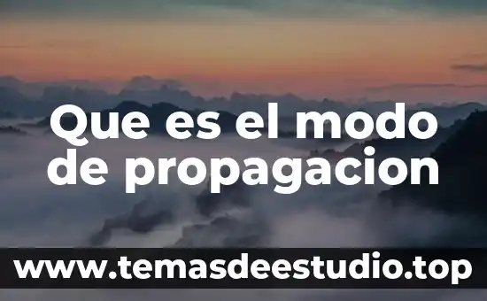 Que es el modo de propagacion