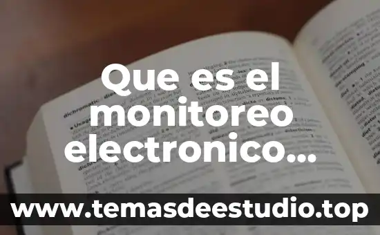 Que es el monitoreo electronico hablando de penal