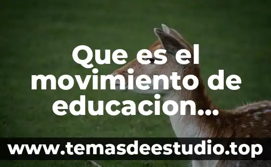Que es el movimiento de educacion fisica