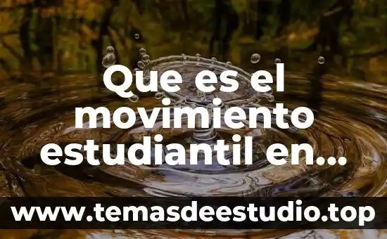 Que es el movimiento estudiantil en el 1986