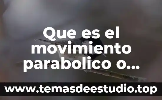 Que es el movimiento parabolico o lanzamiento de proyectiles