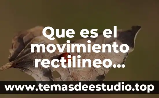Que es el movimiento rectilíneo uniforme y como se represemta 4 Que es el movimiento rectilineo uniforme formulas