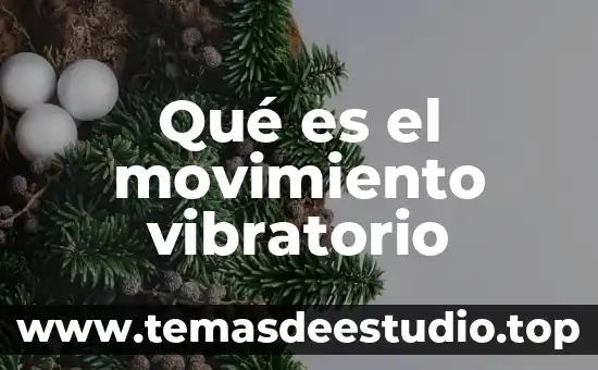 Qué es el movimiento vibratorio