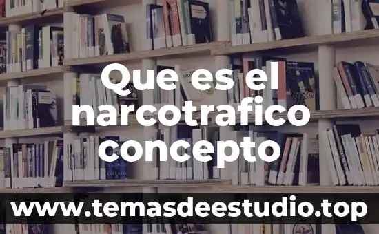 Que es el narcotrafico concepto
