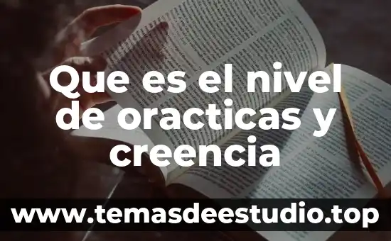 Nivel motor que es 6 Que es el nivel de oracticas y creencia