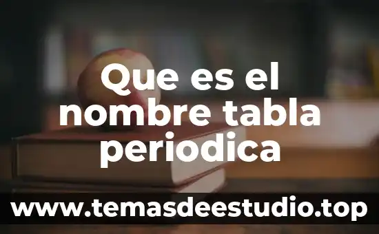 Que es la tabla periodica de los elementos yahoo 6 Que es el nombre tabla periodica
