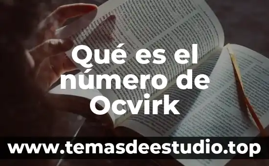 De que es el numero 814445 4 Qué es el número de Ocvirk