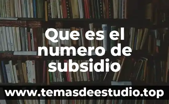 Número de control BNC 8 Que es el numero de subsidio