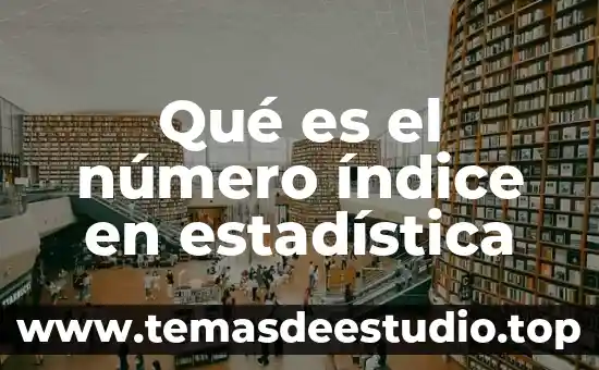 Que es indice en un proyecto 7 Qué es el número índice en estadística