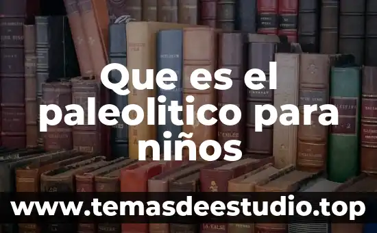 Que es la solidificarse el agua para niños 3 Que es el paleolitico para niños