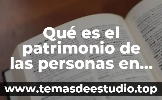 Qué es el patrimonio de las personas en el derecho