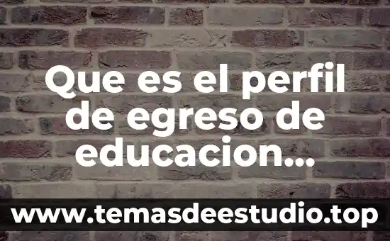 Que es perfil latino internacional 4 Que es el perfil de egreso de educacion secundaria