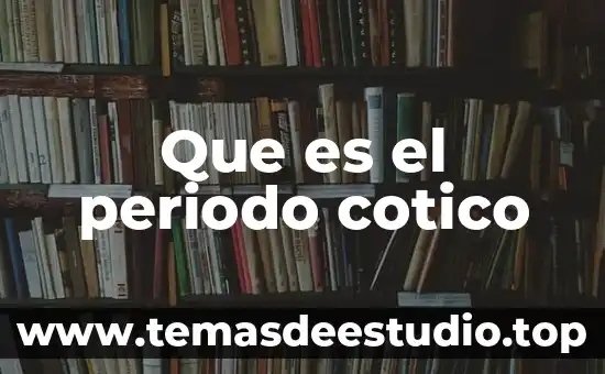 Que es la lirica renacentista periodo 5 Que es el periodo cotico