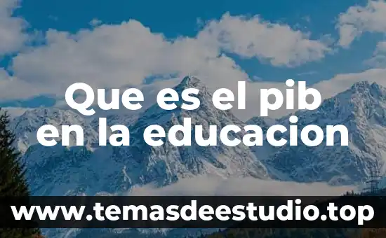Que es la educacion del arte 4 Que es el pib en la educacion