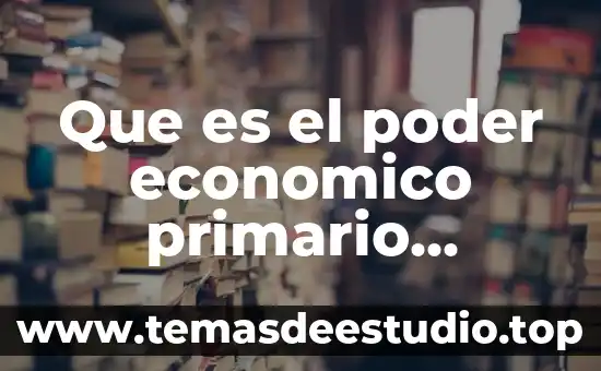 Que es el poder economico primario exportador