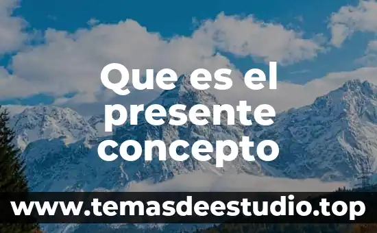 Que es el presente concepto