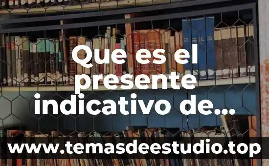 Que es copretérito indicativo 3 Que es el presente indicativo de un verbo