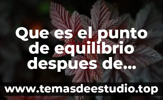 Que es el punto de equilibrio despues de impuestos